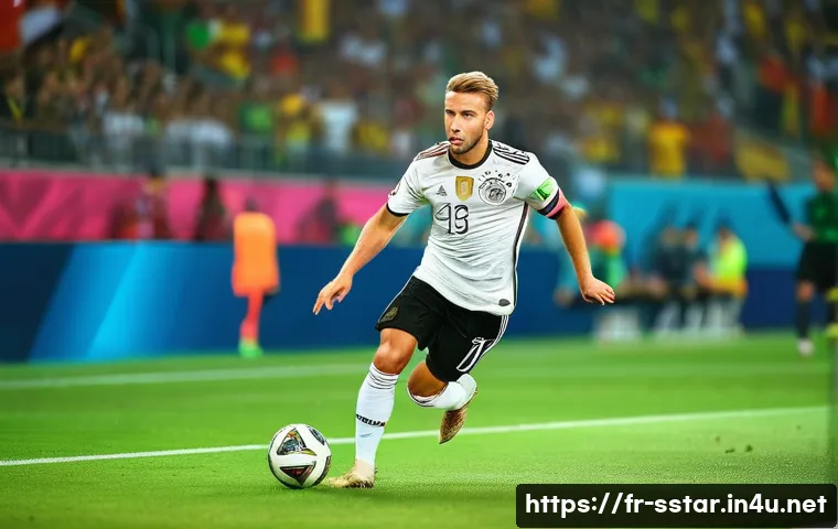 미로슬라프 클로제의 월드컵 득점왕 - A dynamic soccer scene featuring a professional male footballer wearing the German national team uni...