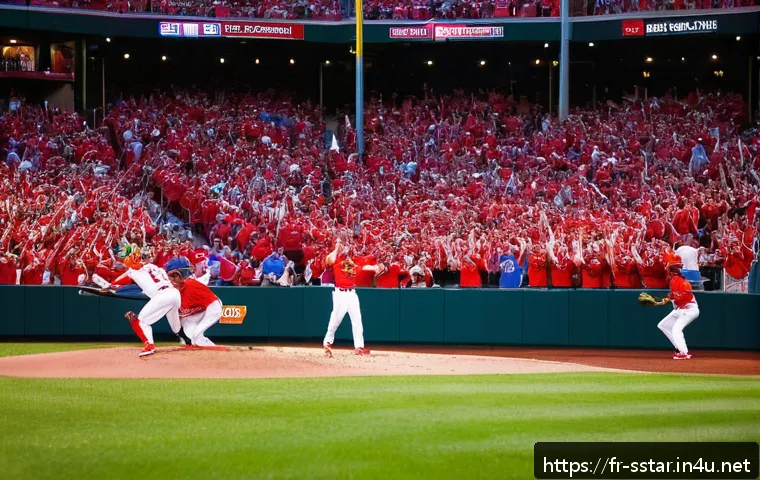 세인트루이스 카디널스 팀 소개 - A dynamic scene inside Busch Stadium during a St. Louis Cardinals game, showcasing a packed crowd of...